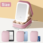 Compact Makeup Vanity with LED Mirror