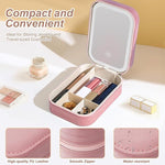 Compact Makeup Vanity with LED Mirror